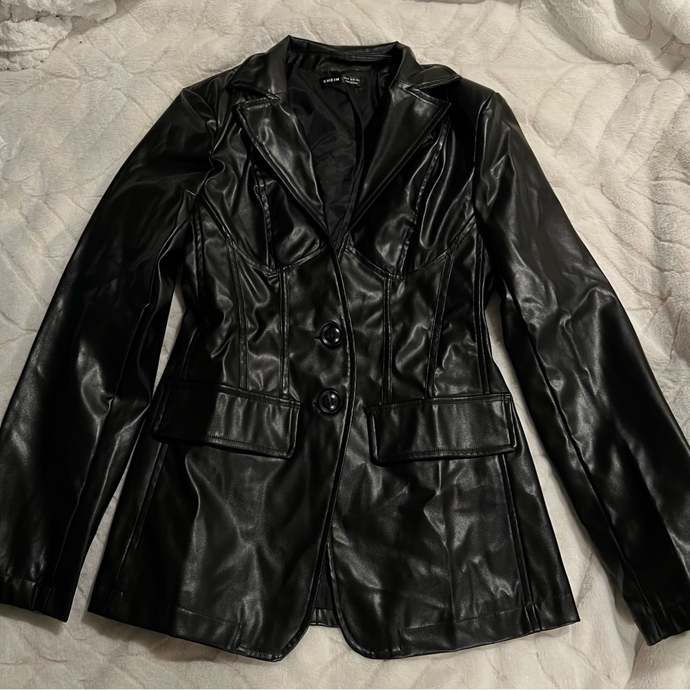 Leather coat